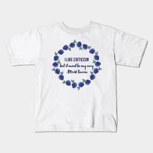 I Like Criticism Kids T-Shirt